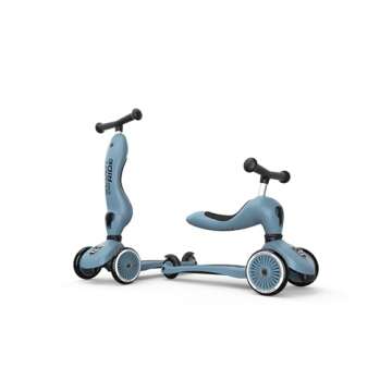 Scoot & Ride 2-in-1 Ride-On & Stand Kids Scooter, Ages 1 to 5, Highwaykick 1, Steel
