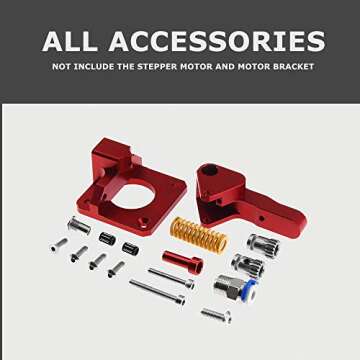 WINSINN Dual Gear Extruder, Ender 3 v2 Upgrade Motor Shaft>20mm, Compatible with Ender 3 Pro CR10 Series 3D Printer TPU Filament Drive Feed