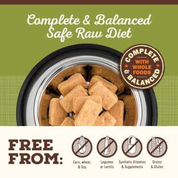 Primal Freeze Dried Raw Dog Food Nuggets, Lamb, Complete & Balanced Meal, Also Use as Topper or Treat, Premium, Healthy, Grain Free, High Protein Raw Dog Food, 14 oz