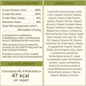 Primal Freeze Dried Raw Dog Food Nuggets, Lamb, Complete & Balanced Meal, Also Use as Topper or Treat, Premium, Healthy, Grain Free, High Protein Raw Dog Food, 14 oz