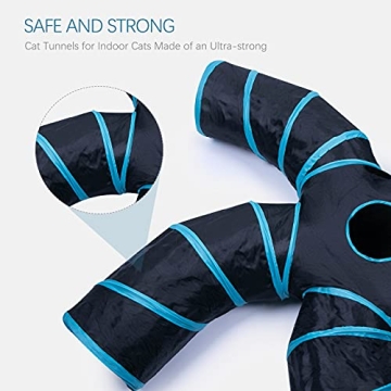 EGETOTA 5-Way Collapsible Cat Tunnel for Indoor Fun