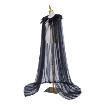 Evil Queen Cosplay Super Villain Cloak Steampunk Feather Collar Witch Cape