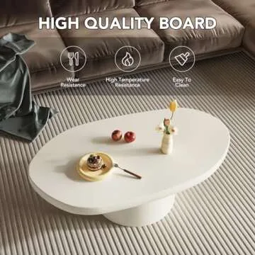 Guyii Oval Coffee Table, Modern Design for Every Space