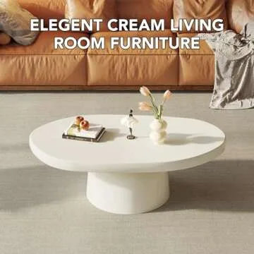 Guyii Oval Coffee Table, Modern Design for Every Space