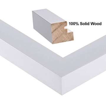 RPJC 4x6 Inch Picture Frame Made of Solid Wood High Definition Glass for Table Top Display and Wall ...