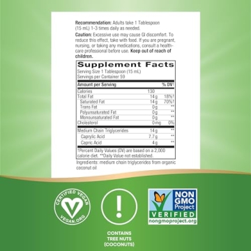 Nature's Way Organic MCT Oil for Energy & Focus