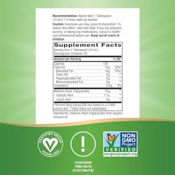 Nature's Way Organic MCT Oil for Energy & Focus