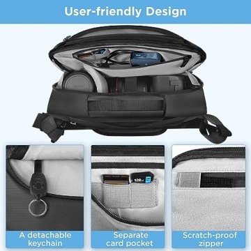 TAAOKA Waterproof Camera Sling Bag with Tripod Holder