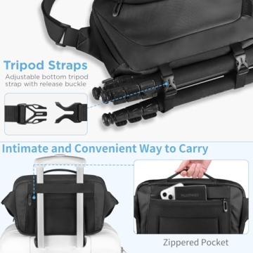 TAAOKA Waterproof Camera Sling Bag with Tripod Holder