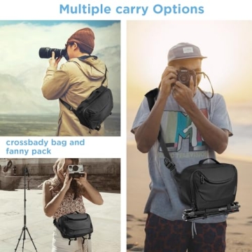 TAAOKA Waterproof Camera Sling Bag with Tripod Holder