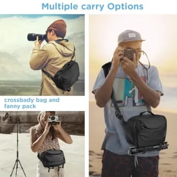 TAAOKA Waterproof Camera Sling Bag with Tripod Holder