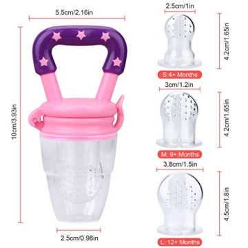 3 Pack Baby Food Feeder Silicone Pacifier for Teething