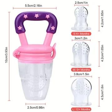 3 Pack Baby Food Feeder Silicone Pacifier for Teething