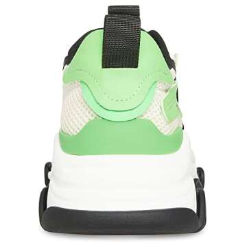 Shop Steve Madden Womens Possession Sneakers in Black/Green