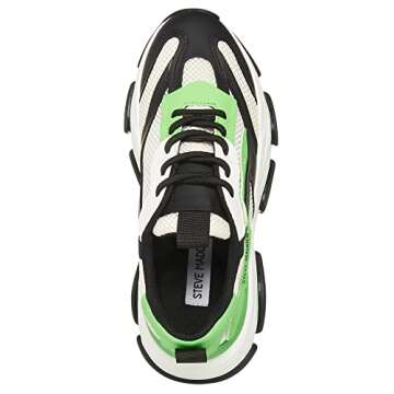 Shop Steve Madden Womens Possession Sneakers in Black/Green
