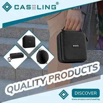 caseling Hard Case Fits Bose soundlink Mini II (1 and 2 Gen) Portable Wireless Speaker & Charger/Cable Accessories - Fits with The Bose Silicone Soft Cover - Storage Carrying Travel Bag.