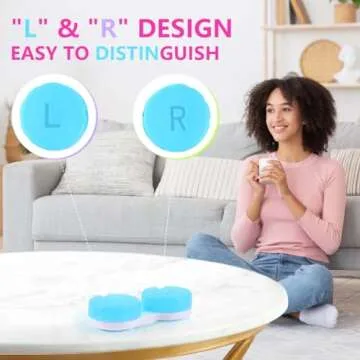 KISEER Colorful Contact Lens Case Pack for Stylish Storage