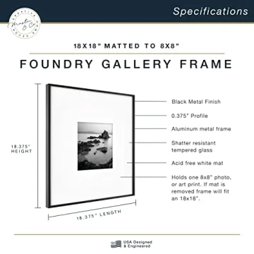 MCS Foundry Metal Gallery Wall Frame - 18x18 Inch