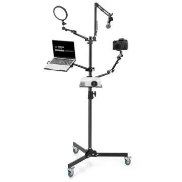 TARION 5-in-1 Live Streaming Stand - Adjustable & Mobile Setup