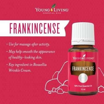 Young Living Frankincense Essential Oil - Pure & Premium Grade - Warm, Spicy Aroma - Promotes Relaxation, Calmness & Holistic Wellness Journey - 15ml Bottle