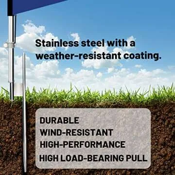 QSUM Swooper Flag Pole Kit - 11ft Heavy Duty Outdoor Flagpole