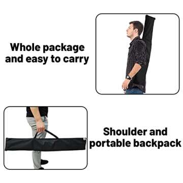 QSUM Swooper Flag Pole Kit - 11ft Heavy Duty Outdoor Flagpole