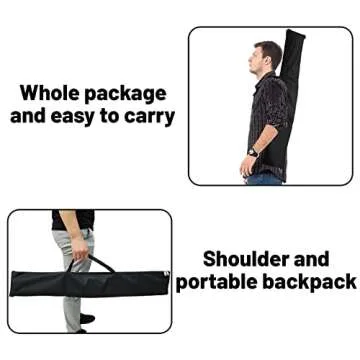 QSUM Swooper Flag Pole Kit - 11ft Heavy Duty Outdoor Flagpole