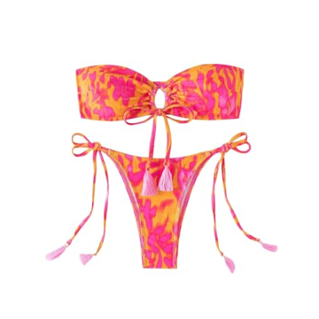GORGLITTER Floral Adjustable Bikini Set - Perfect for Summer Fun!