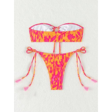 GORGLITTER Floral Bikini Set - Stylish & Adjustable Fit