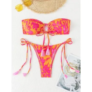 GORGLITTER Floral Bikini Set - Stylish & Adjustable Fit