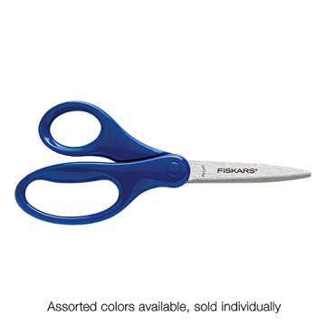 Fiskars 7" Student Scissors for Kids 12-14 - Scissors for School or Crafting - Back to School Supplies - Color May Vary