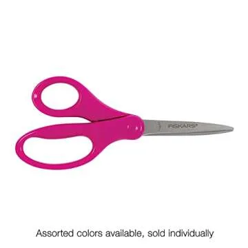 Fiskars 7" Student Scissors for Kids 12-14 - Scissors for School or Crafting - Back to School Supplies - Color May Vary