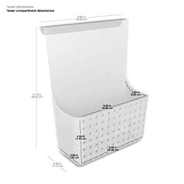 madesmart Over Door Wrap Organizer - White | CABINET COLLECTION | Aluminum Foil, Parchment and Kitchen Wrap Organizer | Soft-grip Hook | BPA-Free