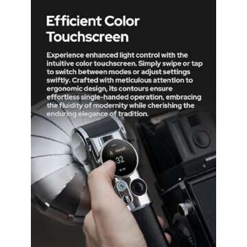 Godox Lux Master Retro TTL HSS Camera Flash,Touch Screen,Wireless Sync, Built in Battery,2.4G Wireless X System Compatible with Sony/Nikon/Canon/Fuji/Leica/Sigma/Panasonic