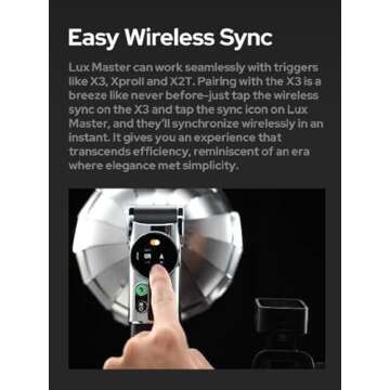 Godox Lux Master Retro TTL HSS Camera Flash,Touch Screen,Wireless Sync, Built in Battery,2.4G Wireless X System Compatible with Sony/Nikon/Canon/Fuji/Leica/Sigma/Panasonic