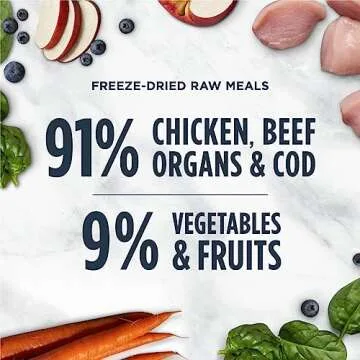 Instinct Kitten Freeze Dried Raw Meals, Natural Dry Cat Food, Grain Free - Cage Free Chicken, 9.5 oz. Bag