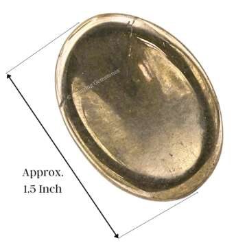 Pyrite Worry Stone Crystals and Healing Stones - Worry Stones for Stress Relief Gifts - Piedra Crystal Fidget for Meditation, Relaxation - Unique Stocking Stuffers and Birthday Gifts for Women, Men