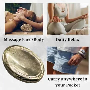 Pyrite Worry Stone Crystals and Healing Stones - Worry Stones for Stress Relief Gifts - Piedra Crystal Fidget for Meditation, Relaxation - Unique Stocking Stuffers and Birthday Gifts for Women, Men