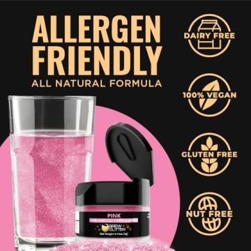 Brew Glitter in Pink for Drinks | Edible Drink Sparkle