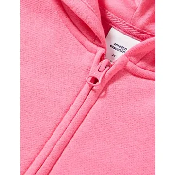 Cozy Girls Bright Pink Fleece Zip-Up Hoodie