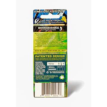 Woobamboo eco Friendly Bamboo Small interdental Brushes, 8 Pack