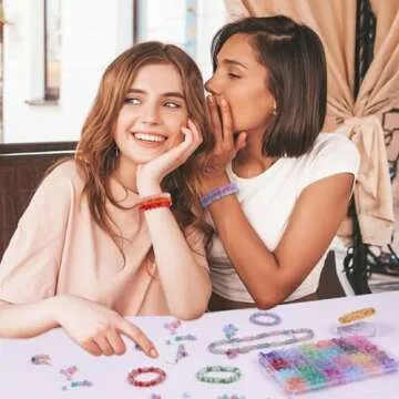 Wuollgess 1700Pcs 8mm Glass Beads for Jewelry Making, 48 Colors Crystal Beads for Bracelet Making Kit Round Beads DIY Craft for Teen Adults, 2 Box