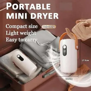 SL Nevnmoe Mini Portable Clothes Dryer - Compact & Safe for Travel, Easy to Use