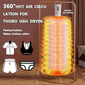 SL Nevnmoe Mini Portable Clothes Dryer for Convenient Laundry