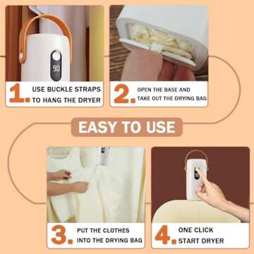 SL Nevnmoe Mini Portable Clothes Dryer for Convenient Laundry