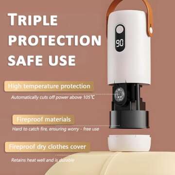 SL Nevnmoe Mini Portable Clothes Dryer for Convenient Laundry