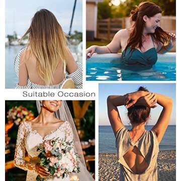 Wingslove Adhesive Bra Reusable Strapless Self Silicone Push-up Invisible Sticky Bras for Backless Dress (Nude,A)