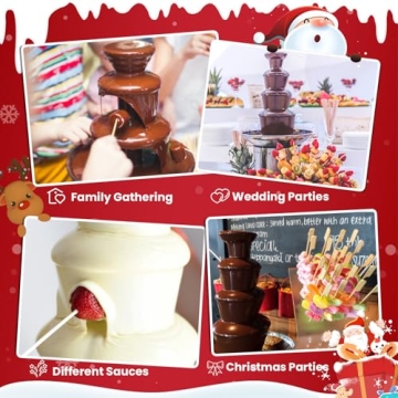 Flyseago 5-Tier Chocolate Fountain 18Lbs Party Essential
