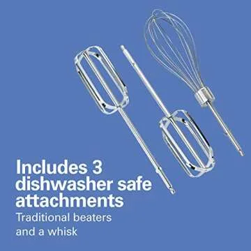 Hamilton Beach Power Deluxe 6-Speed Electric Hand Mixer with Snap-On Storage Case, QuickBurst, Beaters, Whisk, Powerful 250 Watt Motor, Bowl Rest, Black (62692)