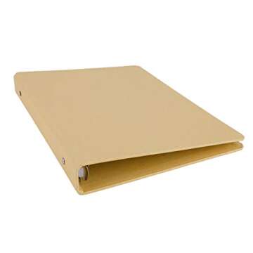 Blank A5 Kraft Paper Hardcover 6-Holes Round Ring Binder Protector for Notebook Diary Journal,School Office Stationery Supplies Loose Leaf Binder Folder File Cover Organizer Planner
